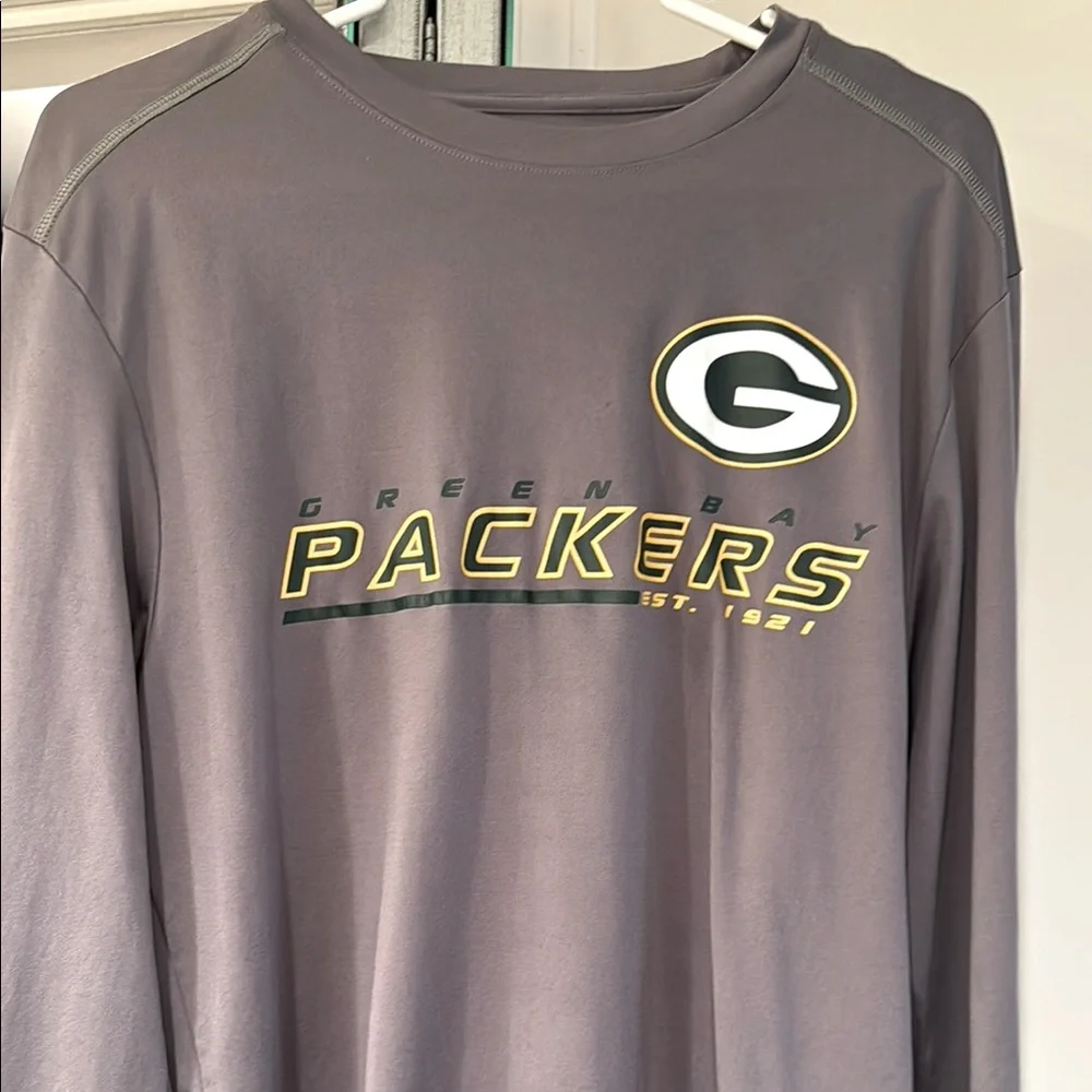 Green Bay Packers Gray Long Sleeve Shirt - Picture 1 of 1